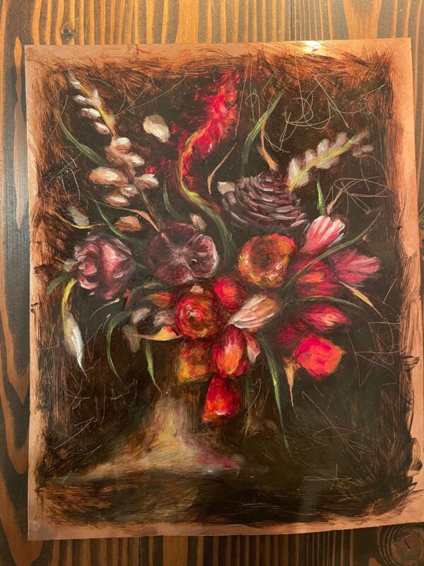 "Sunday Mourning" Copper Plate Oil Painting